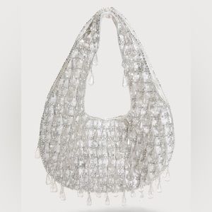 White Beaded Bag